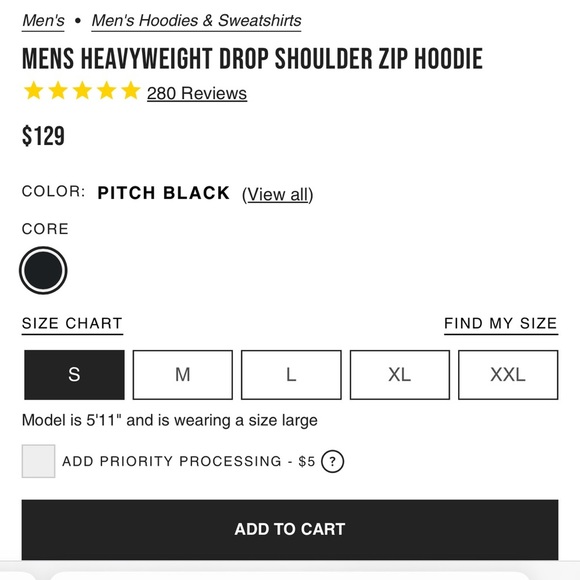 NWOT Talentless Men’s heavyweight drop shoulder Zip-up hoodie in Peach Size S - Picture 12 of 12